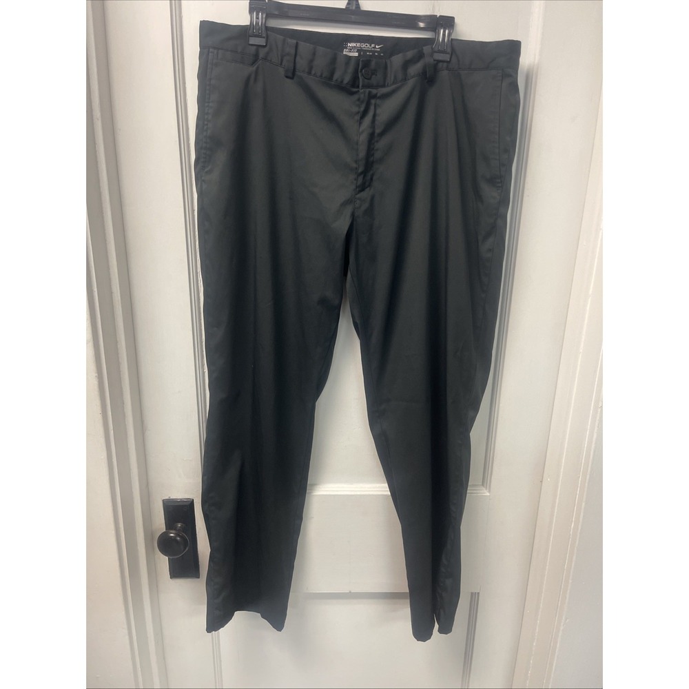 Nike Golf Tour Performance Dri-FIT Mens Black Golf Pants 38x30 Flat Front